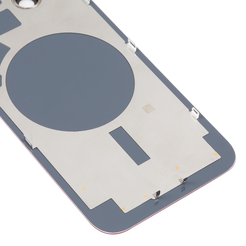 Battery Door + Back Camera Lens and Bezel with Magnetism Ring+Metal Plate for iPhone 14 Plus Black HQ