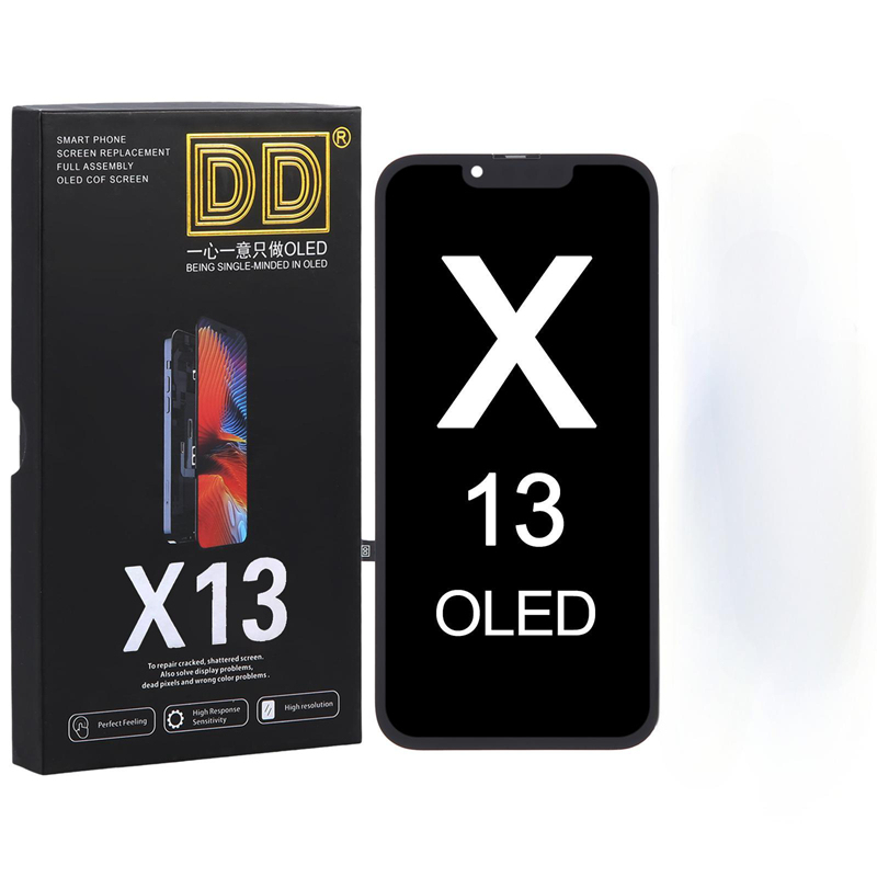 Screen Replacement without Touch IC for iPhone 13 6.1" IC Removable Version DD Soft OLED Black HQ