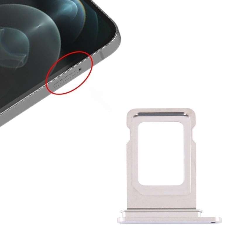 SIM Card Tray for iPhone 12 Pro/12 Pro Max Dual Card Version White Ori