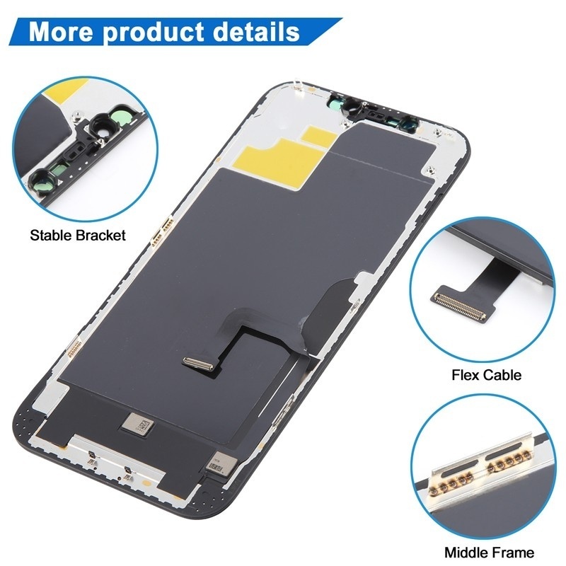 Screen Replacement for iPhone 12 Pro Max Big Notch Screen Version ZY Black Incell