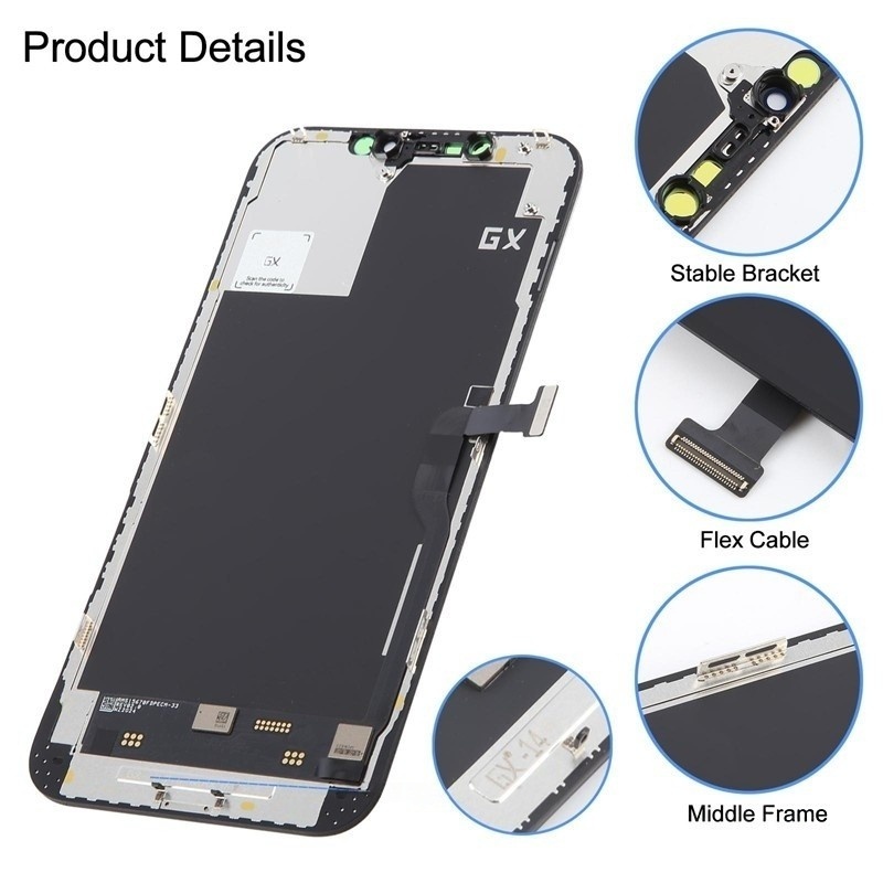 Screen Replacement for iPhone 12 Pro Max IC Removable Version GX Soft OLED Black HQ