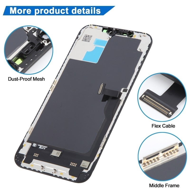 Screen Replacement for iPhone 12 Pro Max IC Removable Version JK Black Incell