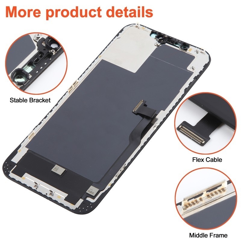 Screen Replacement for iPhone 12 Pro Max RJ Black Incell