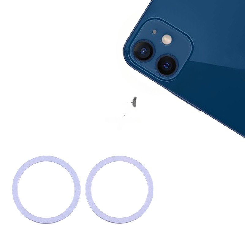 No Need Grinding Rear Camera iron Ring Bezel for iPhone 12/12 Mini OEM 2pcs in one set