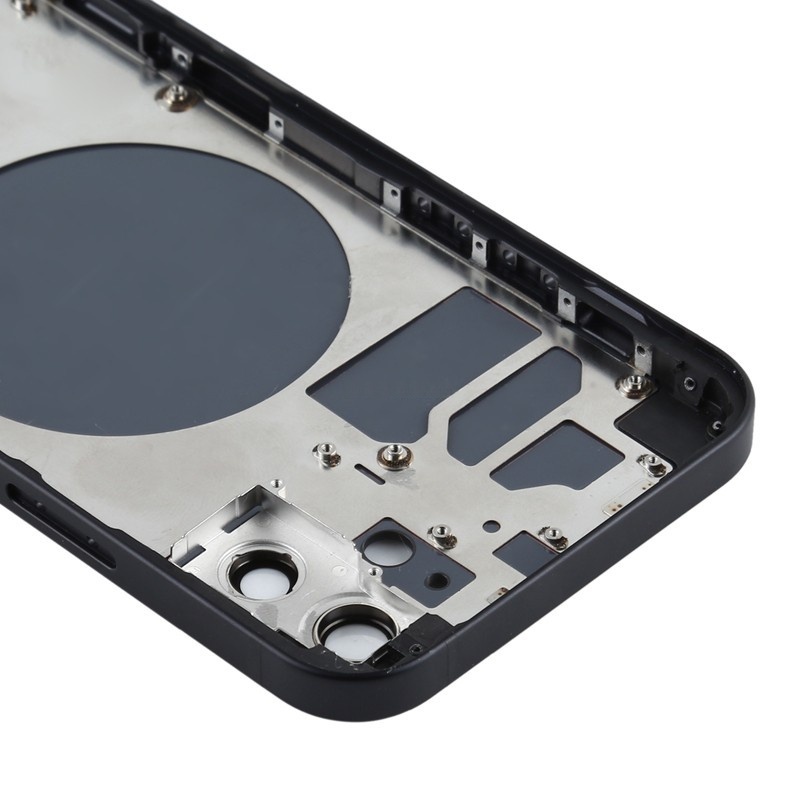 Middle Frame + Battery Door + Back Camera Lens and Bezel + Side Buttons + SIM Card Tray with Magnetism Ring+Speaker Anti-Dust Mesh+Mic Anti-Dust Mesh+Eject Pin for iPhone 12