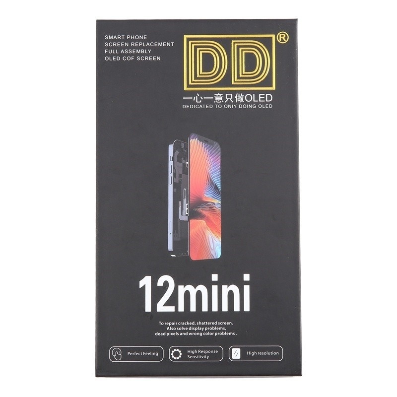 Screen Replacement for iPhone 12 Mini IC Removable Version DD Hard OLED Black HQ