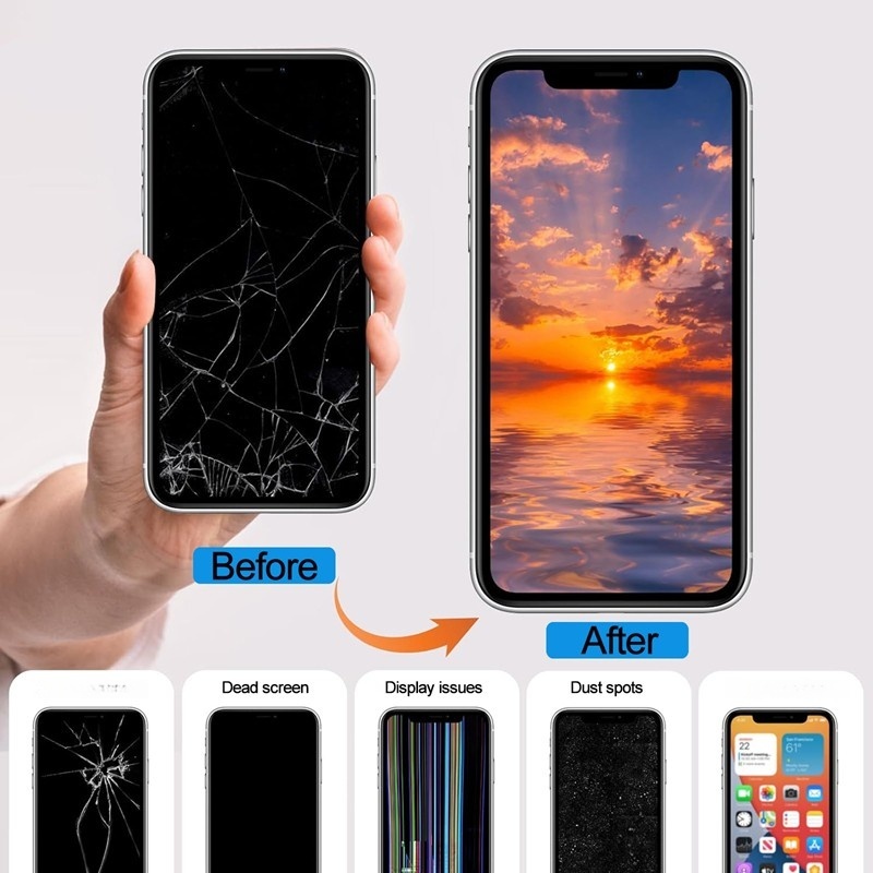 Screen Replacement for iPhone 12/12 Pro Black Ori