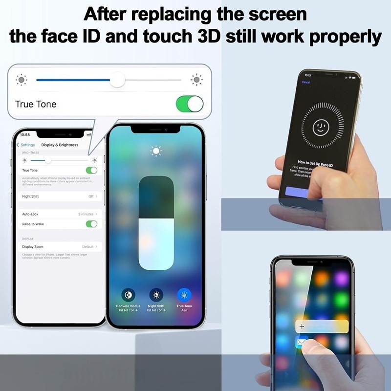 Screen Replacement for iPhone 12/12 Pro JK Black Incell
