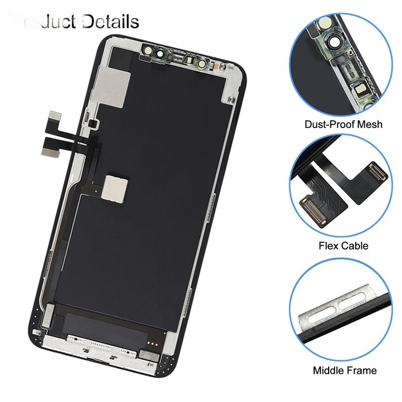 Screen Replacement for iPhone 11 Pro Max IC Removable Version GX Hard OLED Black HQ