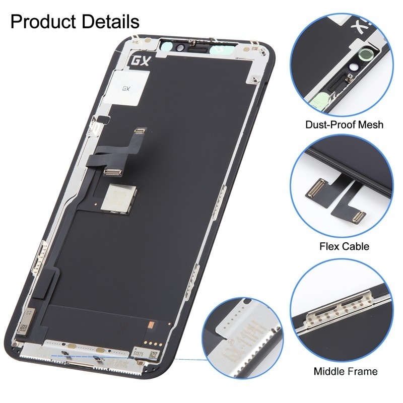 Screen Replacement for iPhone 11 Pro IC Removable Version GX Hard OLED Black HQ