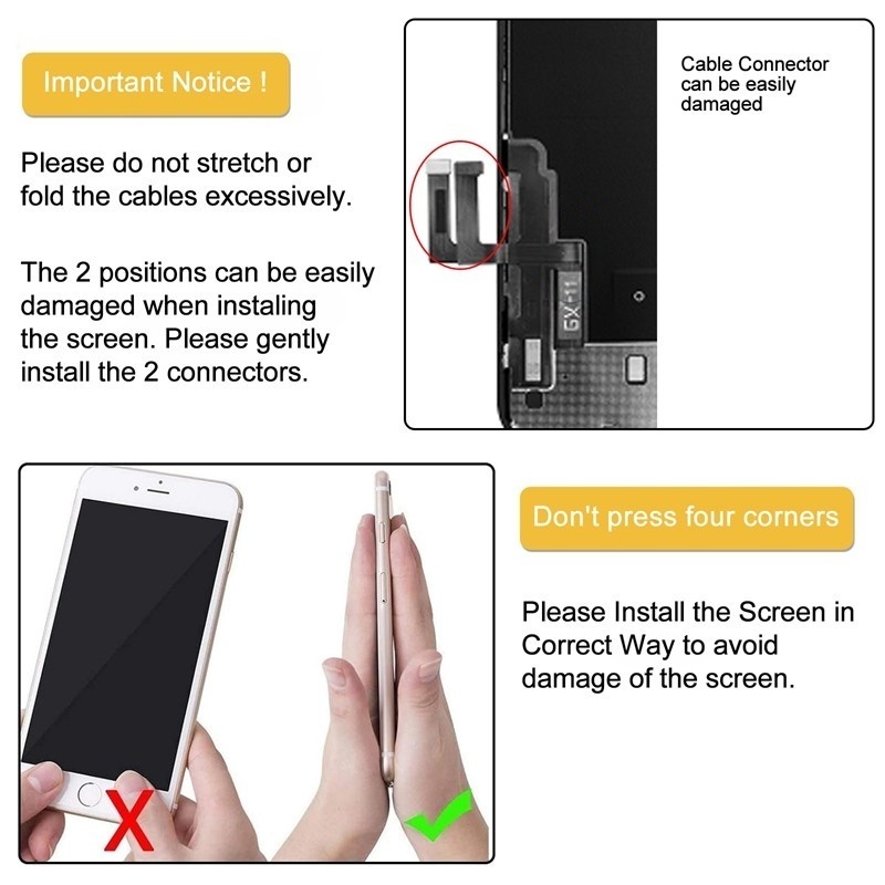 Screen Replacement for iPhone 11 GX Black Incell