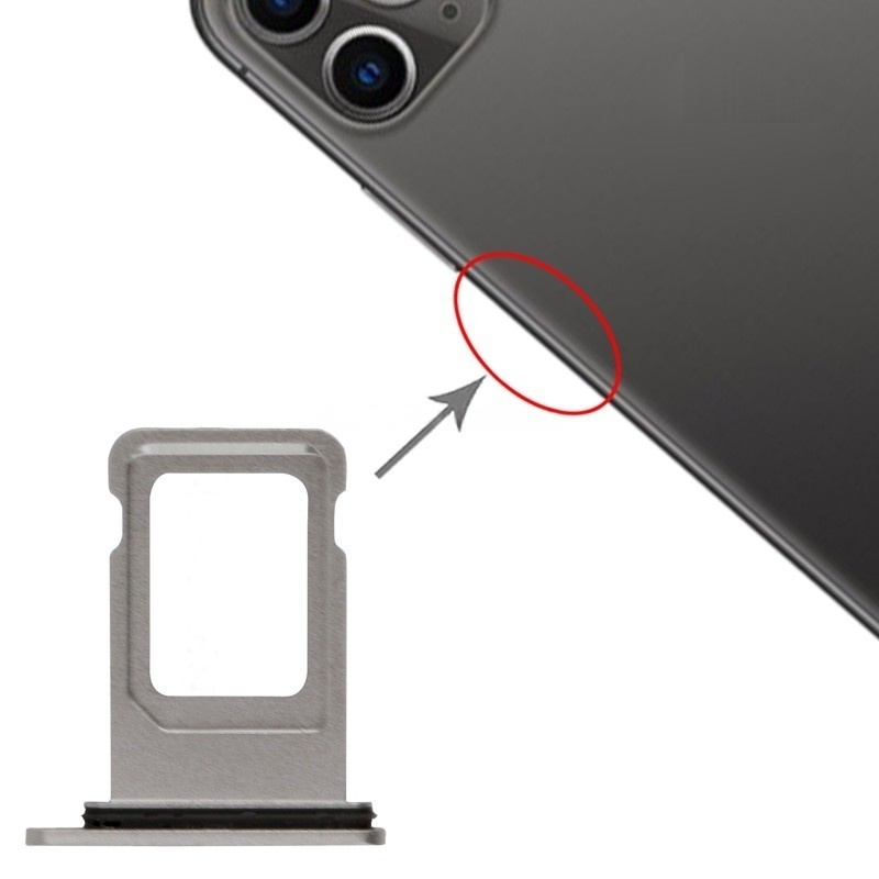 SIM Card Tray with Waterproof Rubber Ring for iPhone 11 Single Card Version Ori