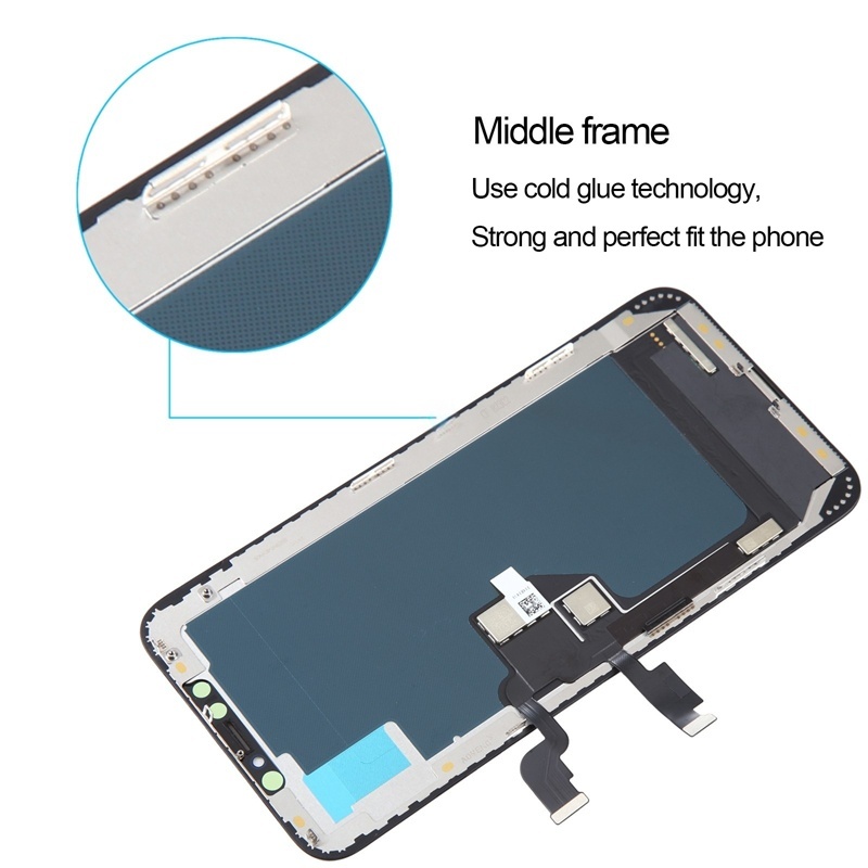 Screen Replacement for iPhone XS Max Soft OLED Black HQ