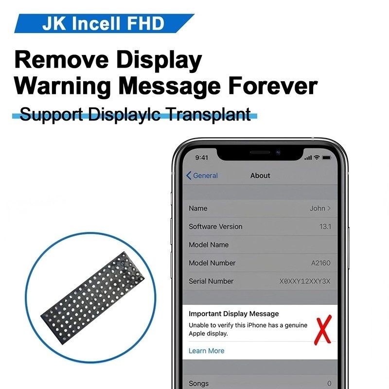 Screen Replacement for iPhone 11 IC Removable Version JK Black Incell