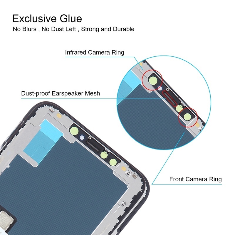 Screen Replacement for iPhone XS Max Soft OLED Black HQ