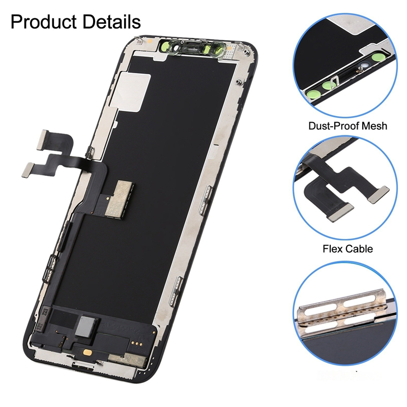 Screen Replacement for iPhone XS GX Hard OLED Black HQ