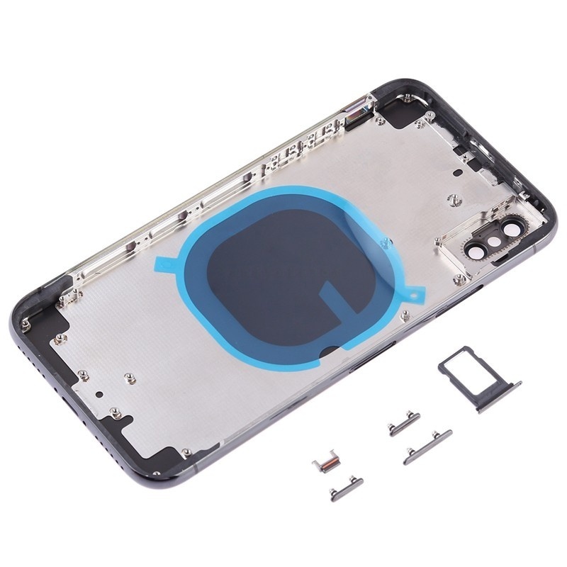 Back Cover with SIM Card Tray & Side keys for iPhone X HQ (Red)