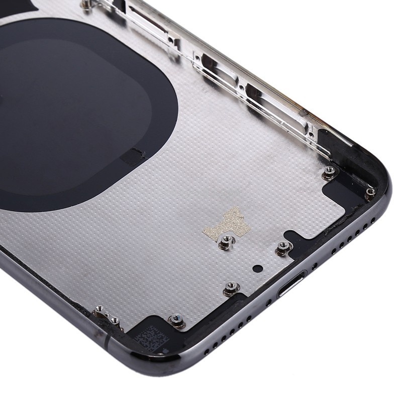 Back Cover with SIM Card Tray & Side keys for iPhone X HQ (Black)