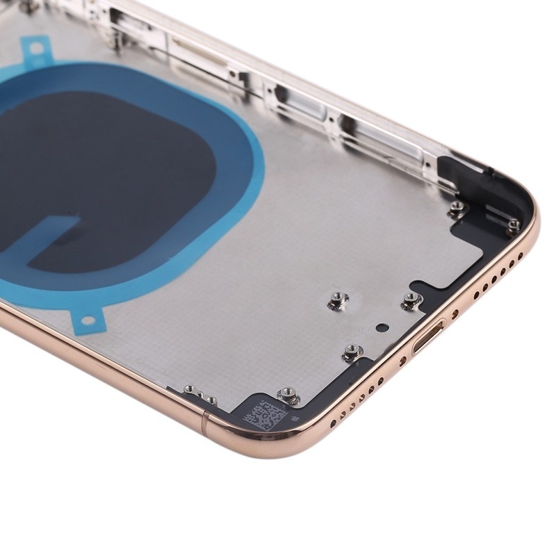Back Cover with SIM Card Tray & Side keys for iPhone X HQ (Gold)