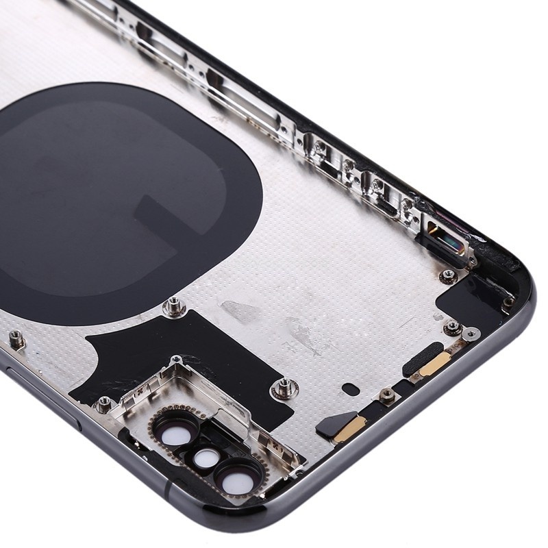 Back Cover with SIM Card Tray & Side keys for iPhone X HQ (Black)
