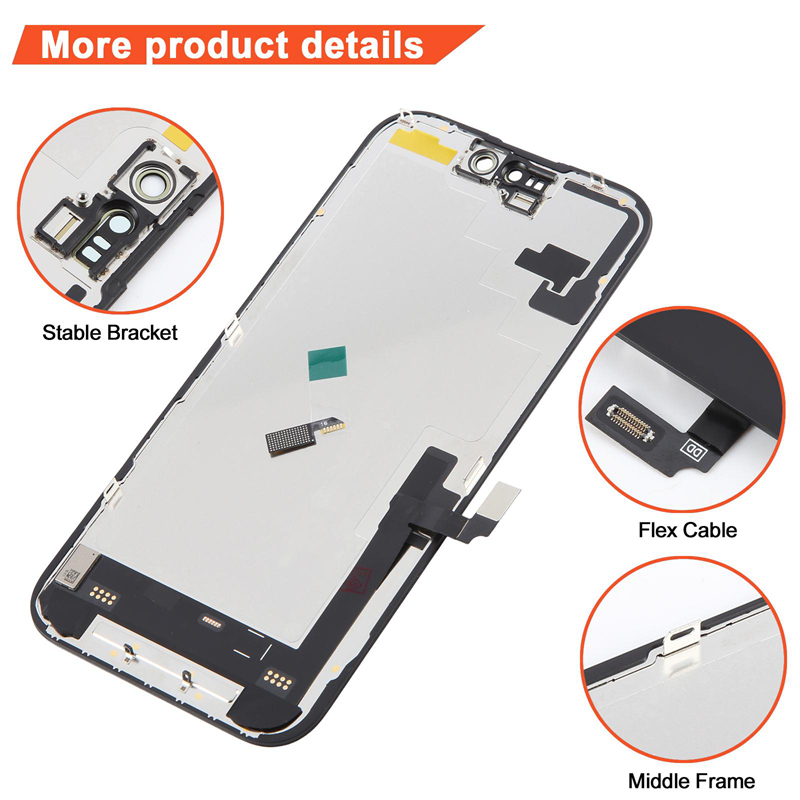 Screen Replacement for iPhone 16 DD Hard OLED Black HQ