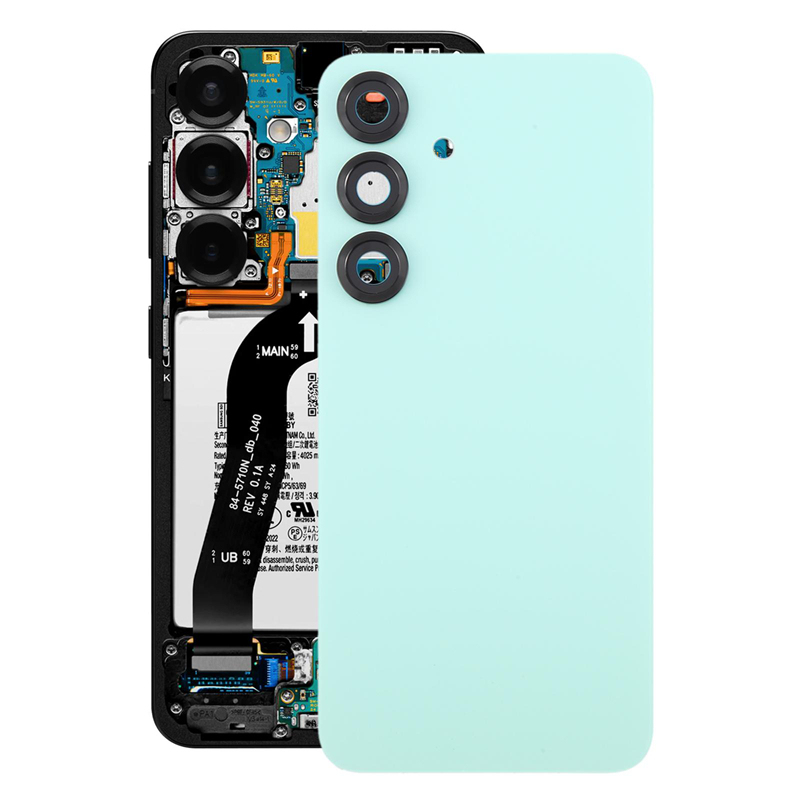 Battery Door + Battery Door Adhesive + Back Camera Lens and Bezel for Samsung Galaxy S25 Silver Shadow OEM