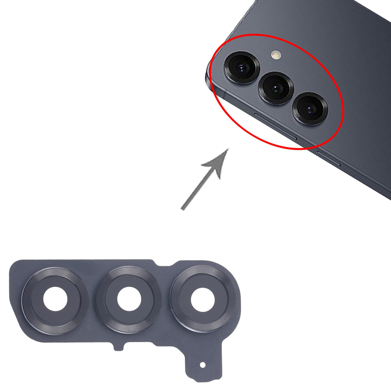 Back Camera Lens and Bezel for Samsung Galaxy S25 Black Original