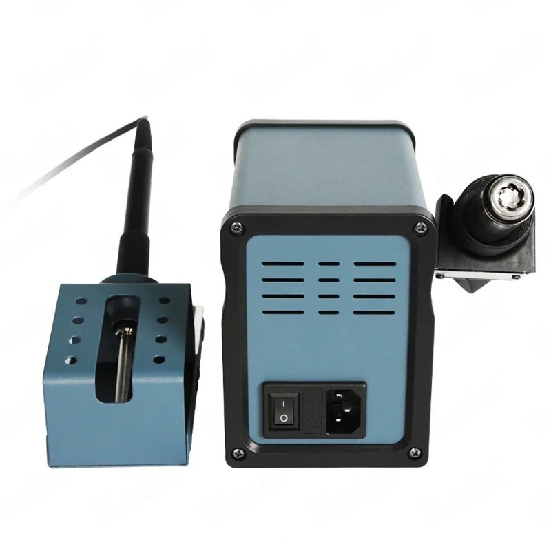 Kaisi 878 Pro Digital Display Hot Air Gun Soldering Iron Station with Nozzles*3 220V EU Plug