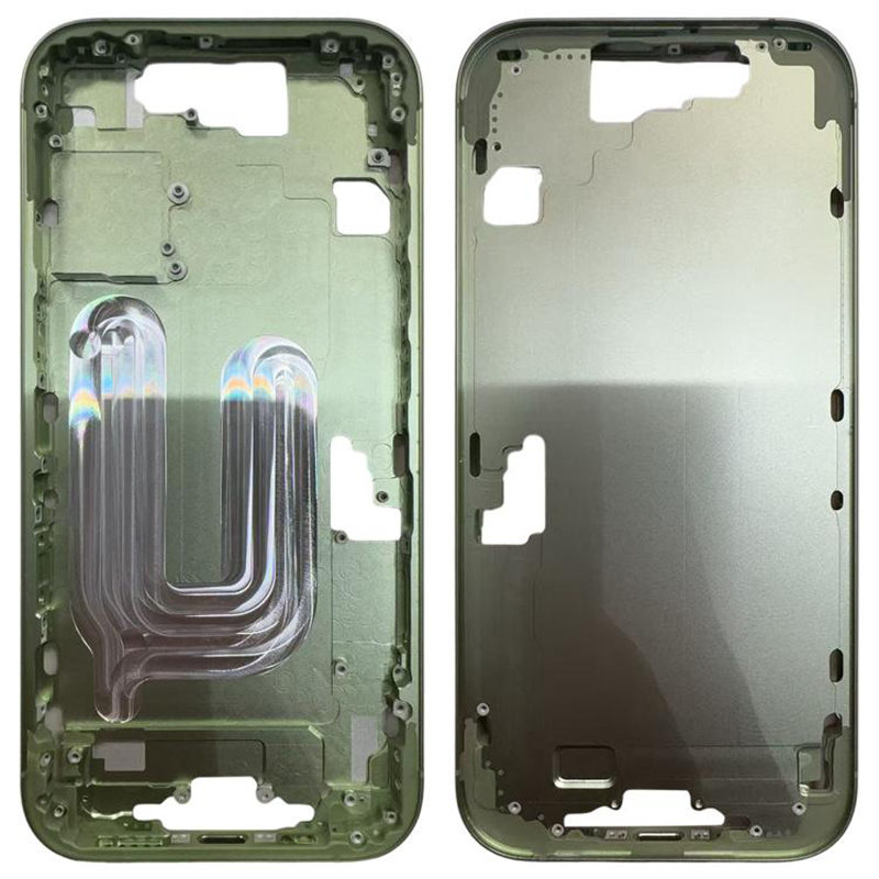 Middle Frame with Side Buttons + SIM Card Tray for iPhone 17 European Version Green OEM