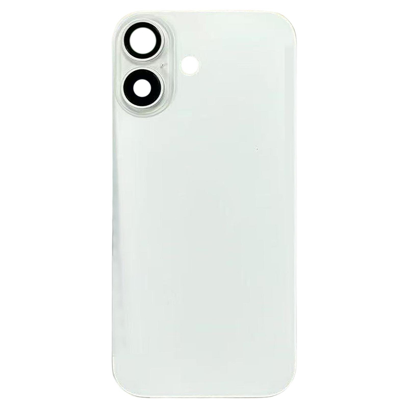 Battery Door + Back Camera Lens and Bezel with Magnetism Ring+Metal Plate for iPhone 17 White HQ