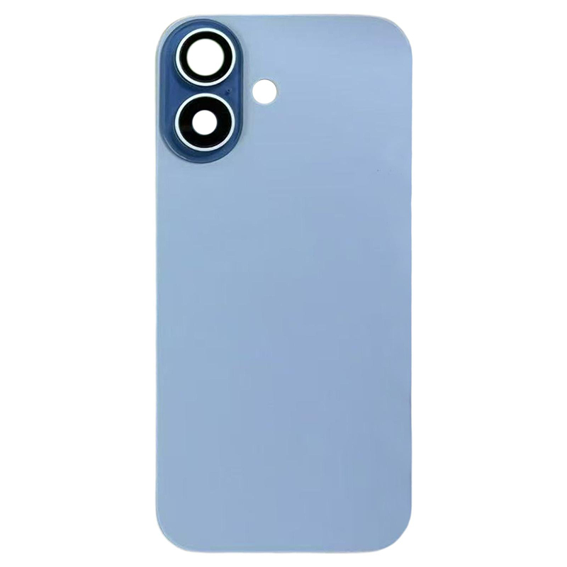 Battery Door + Back Camera Lens and Bezel with Magnetism Ring+Metal Plate for iPhone 17  Blue HQ