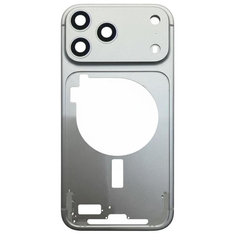 Middle Frame with Side Buttons  for iPhone 17 Pro Max European Version Silver OEM