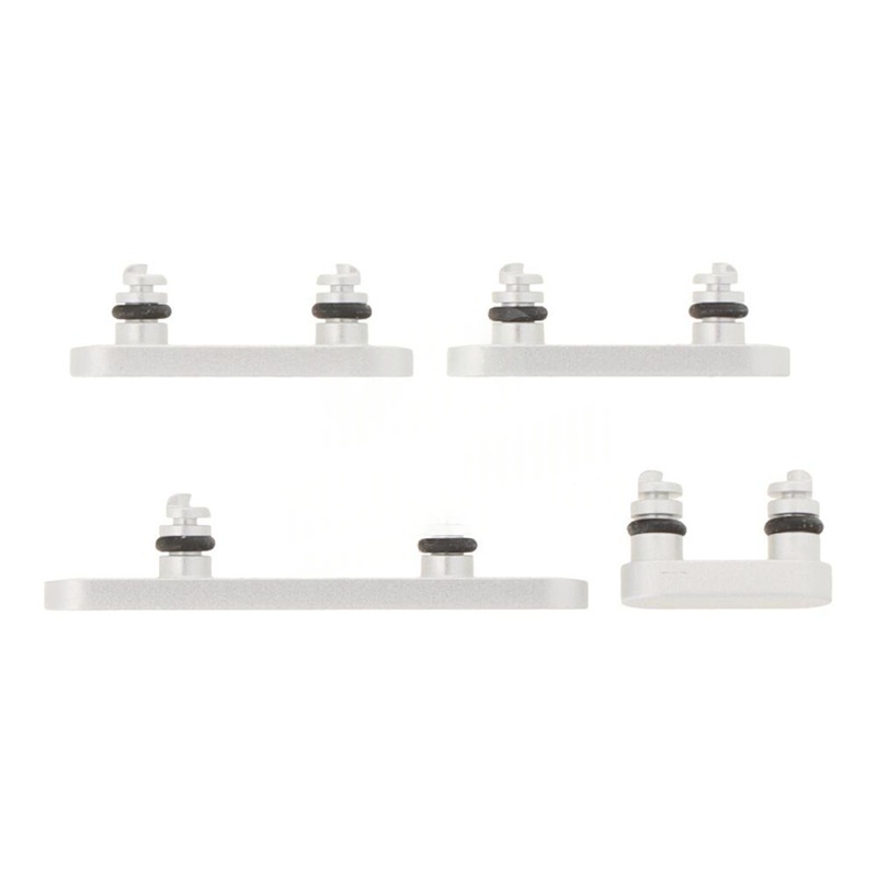 Power Volume Mute Buttons Keys Side Buttons for iPhone 17 Pro/17 Pro Max Silver  4pcs in one set