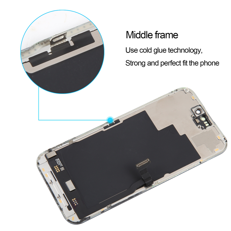 Screen Replacement with Proximity Light Sensor Flex Cable for iPhone 15 Pro Diagnosable Black Ori