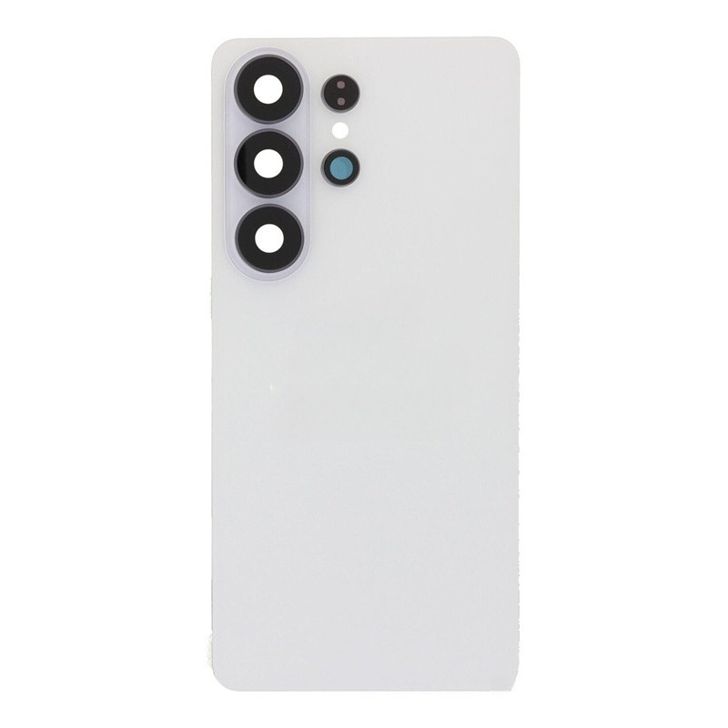 Battery Door + Battery Door Adhesive + Back Camera Lens and Bezel for Samsung Galaxy S26 Ultra White OEM