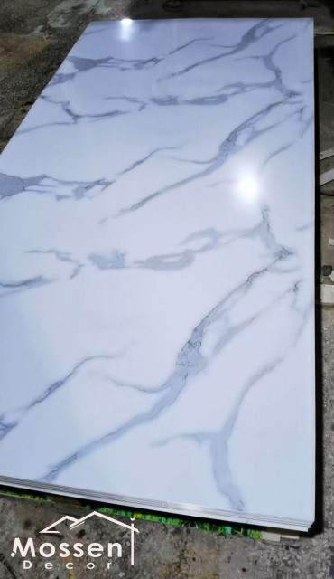 1.22x2.44m/2.8m White Marble UV Marble Sheet