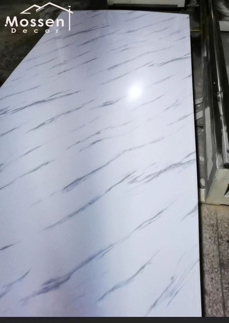 1.22x2.44m/2.8m White Marble UV Marble Sheet