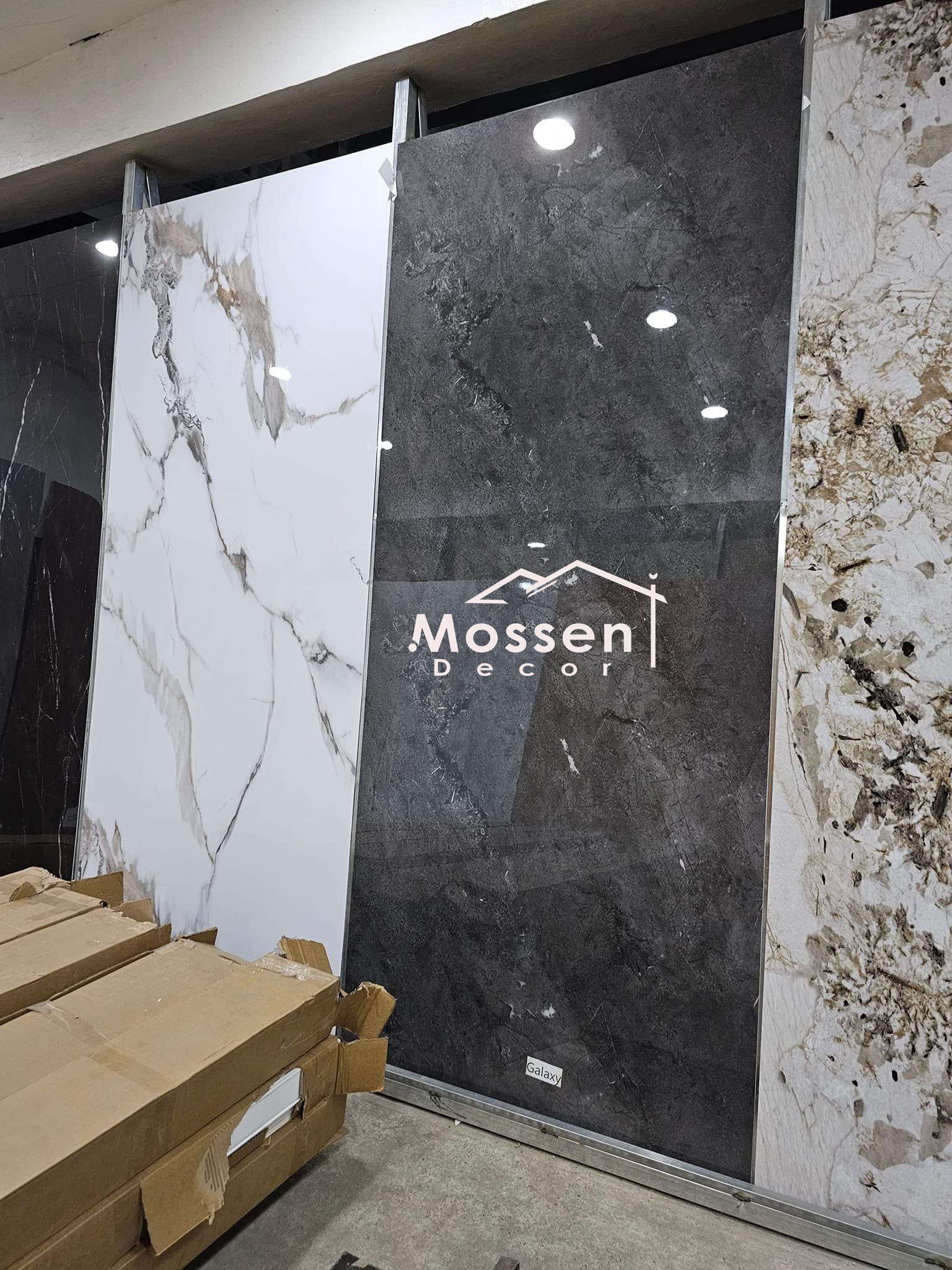 1.22x2.44m/2.8m Black Marble UV Marble Sheet