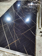 1.22x2.44m/2.8m Black Marble UV Marble Sheet