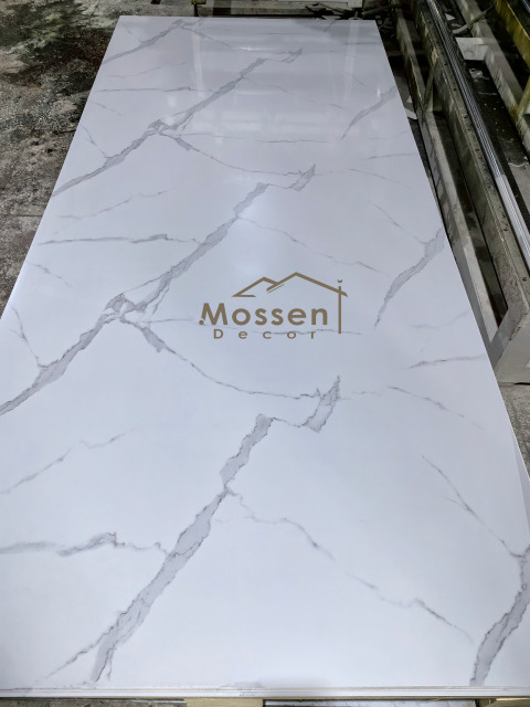 1.22x2.44m/2.8m White Marble UV Marble Sheet
