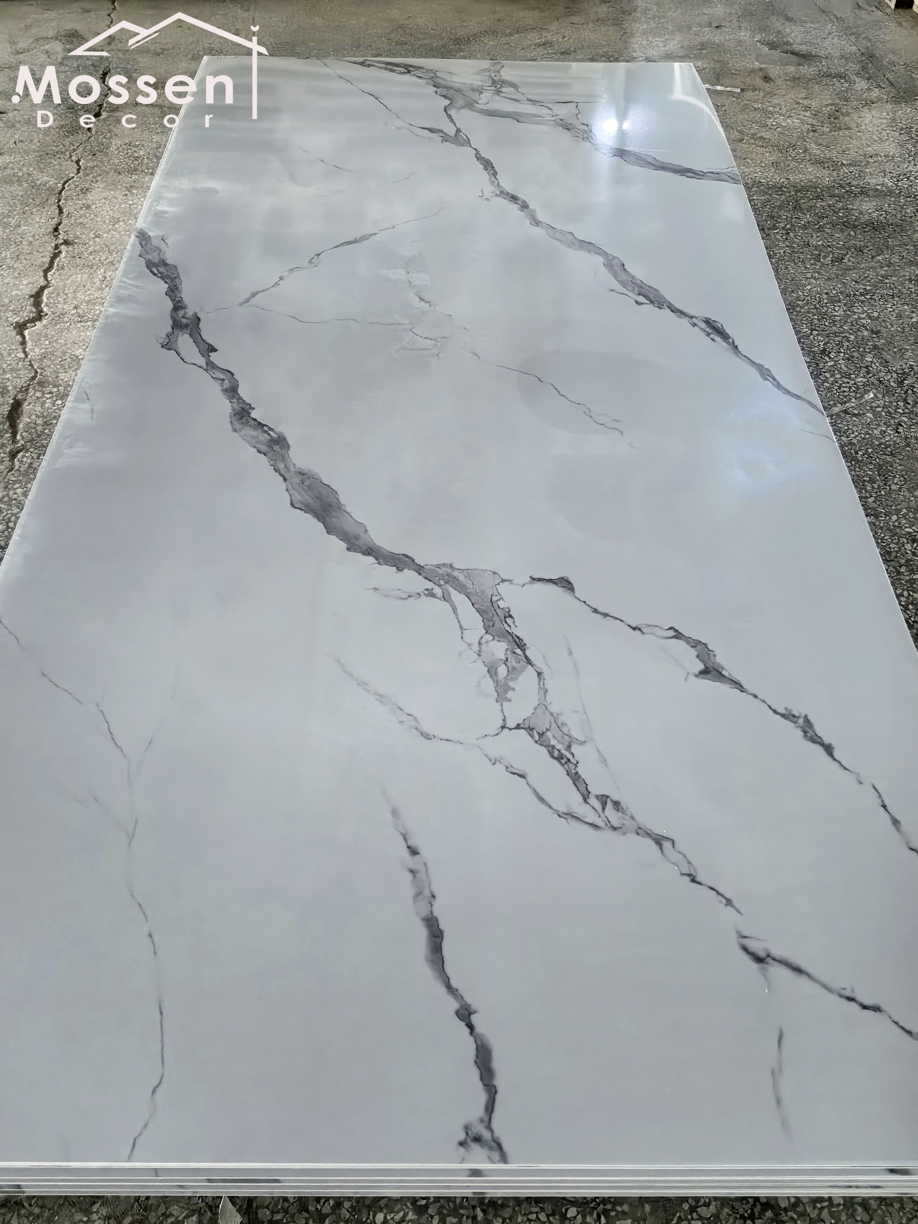 1.22x2.44m/2.8m White Marble UV Marble Sheet