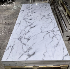 1.22x2.44m/2.8m White Marble UV Marble Sheet