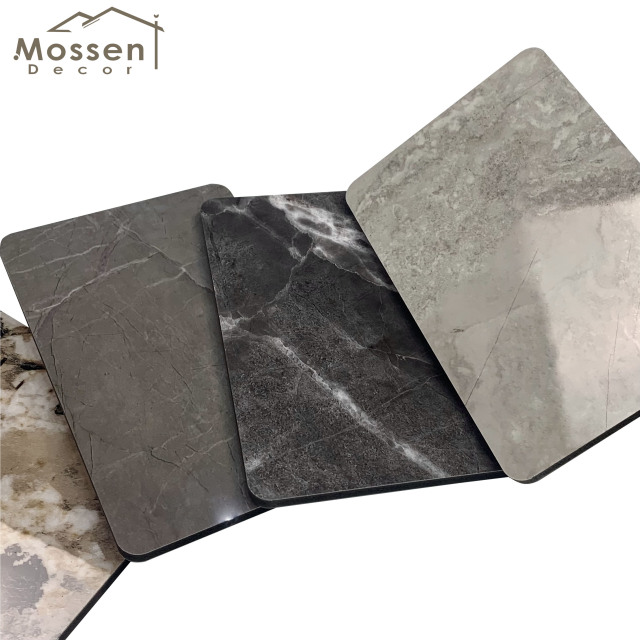 1220X2600MM Bamboo Charcoal Board - High Gloss PET Marble Design