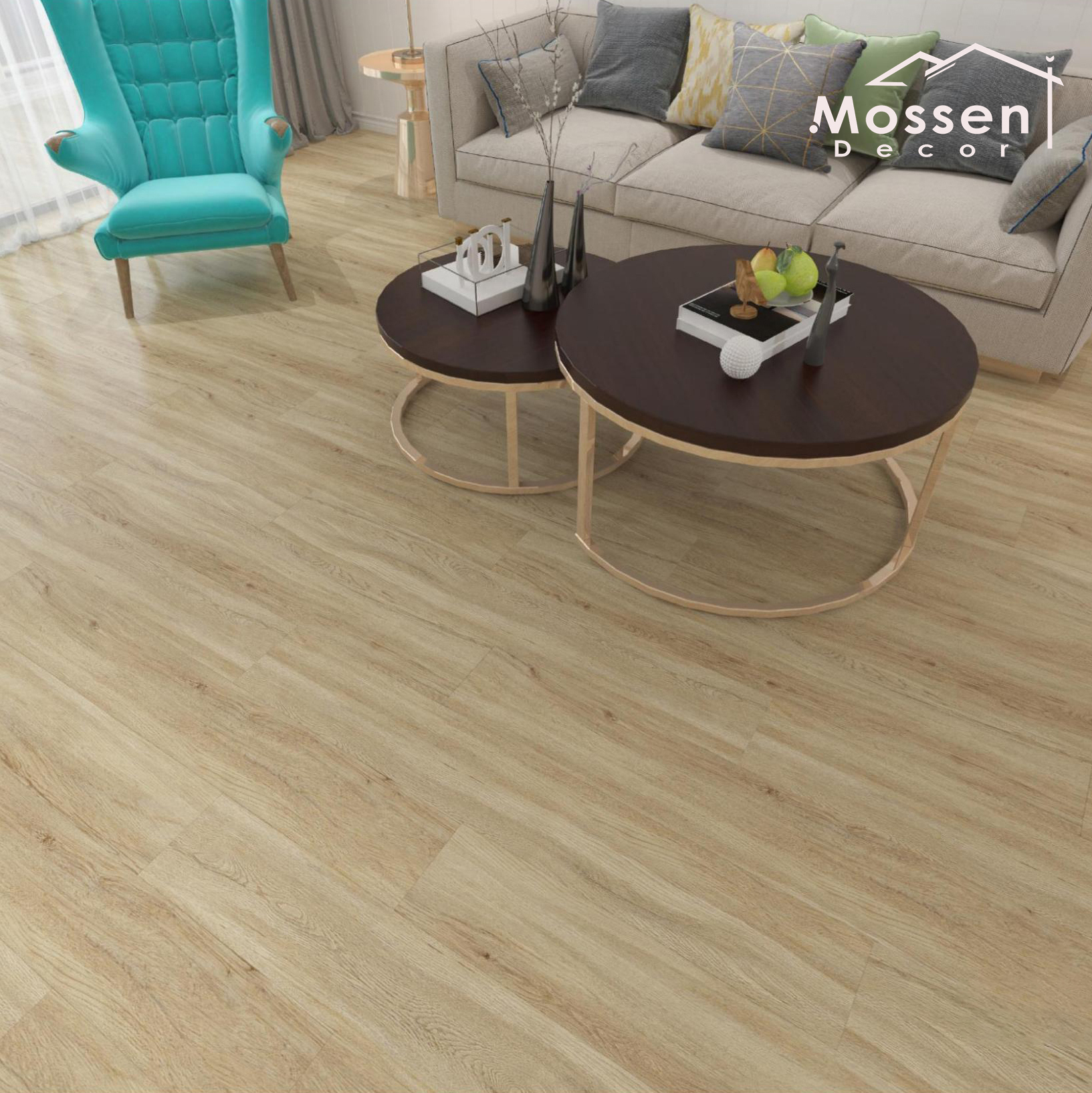 4/5/6MM Thickness 100% Waterproof Vinyl Click-Locking SPC Floor