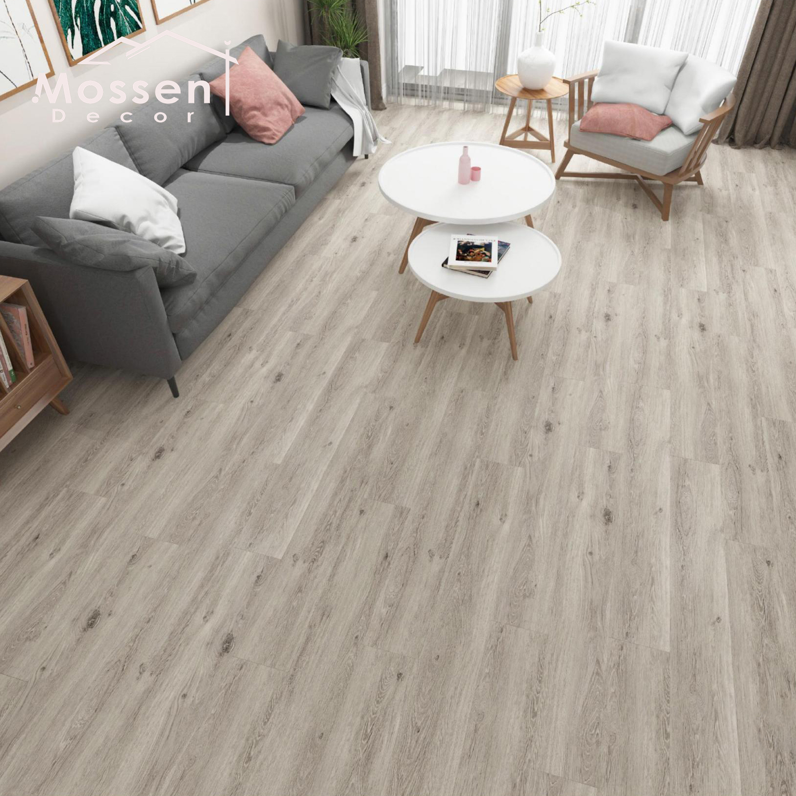 Environmentally Friendly Vinyl Planks Click-Locking SPC Flooring