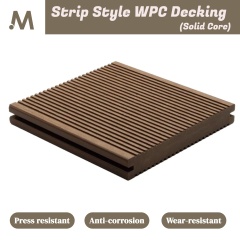 Strip Style Solid Core Round Hole Outdoor WPC Decking