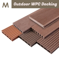 Strip Style Solid Core Round Hole Outdoor WPC Decking