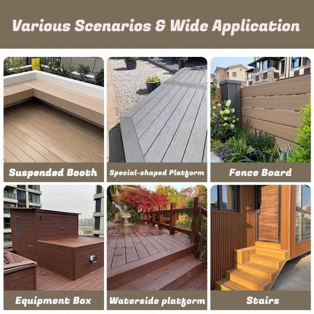 Co-extrusion Double Side Round Hole Outdoor WPC Decking