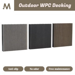 Strip Style Solid Core Round Hole Outdoor WPC Decking