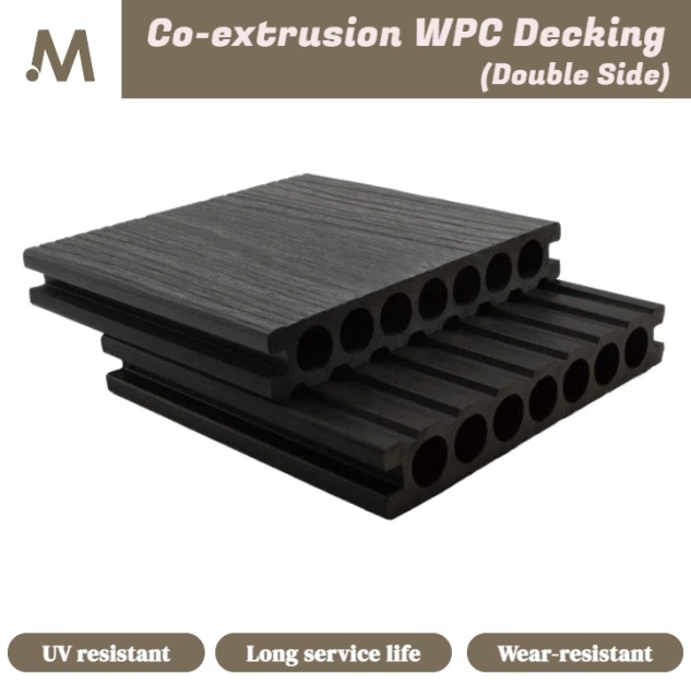 Co-extrusion Double Side Round Hole Outdoor WPC Decking